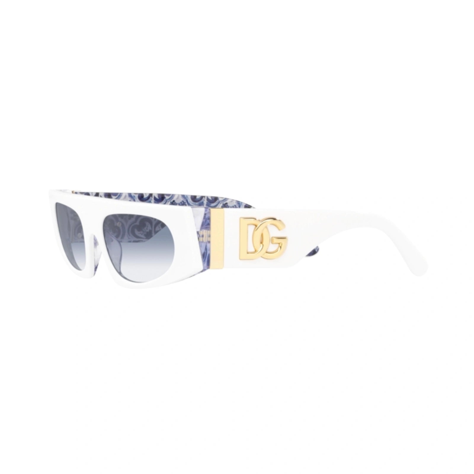 DOLCE & GABBANA DG 4411 - 337119 BIANCO SU MAIOLICA BLU | OCCHIALE DA SOLE DONNA