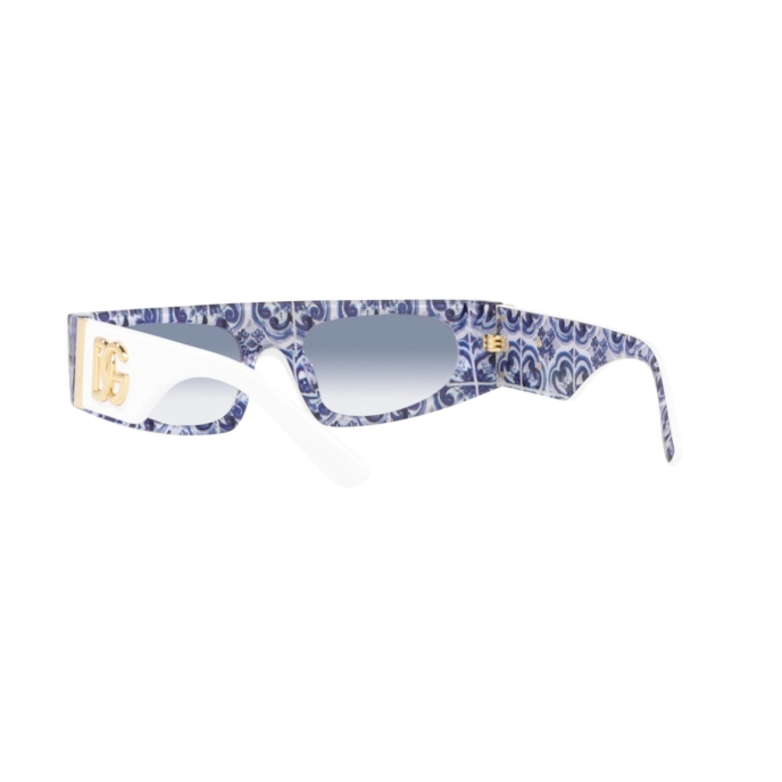 DOLCE & GABBANA DG 4411 - 337119 BIANCO SU MAIOLICA BLU | OCCHIALE DA SOLE DONNA