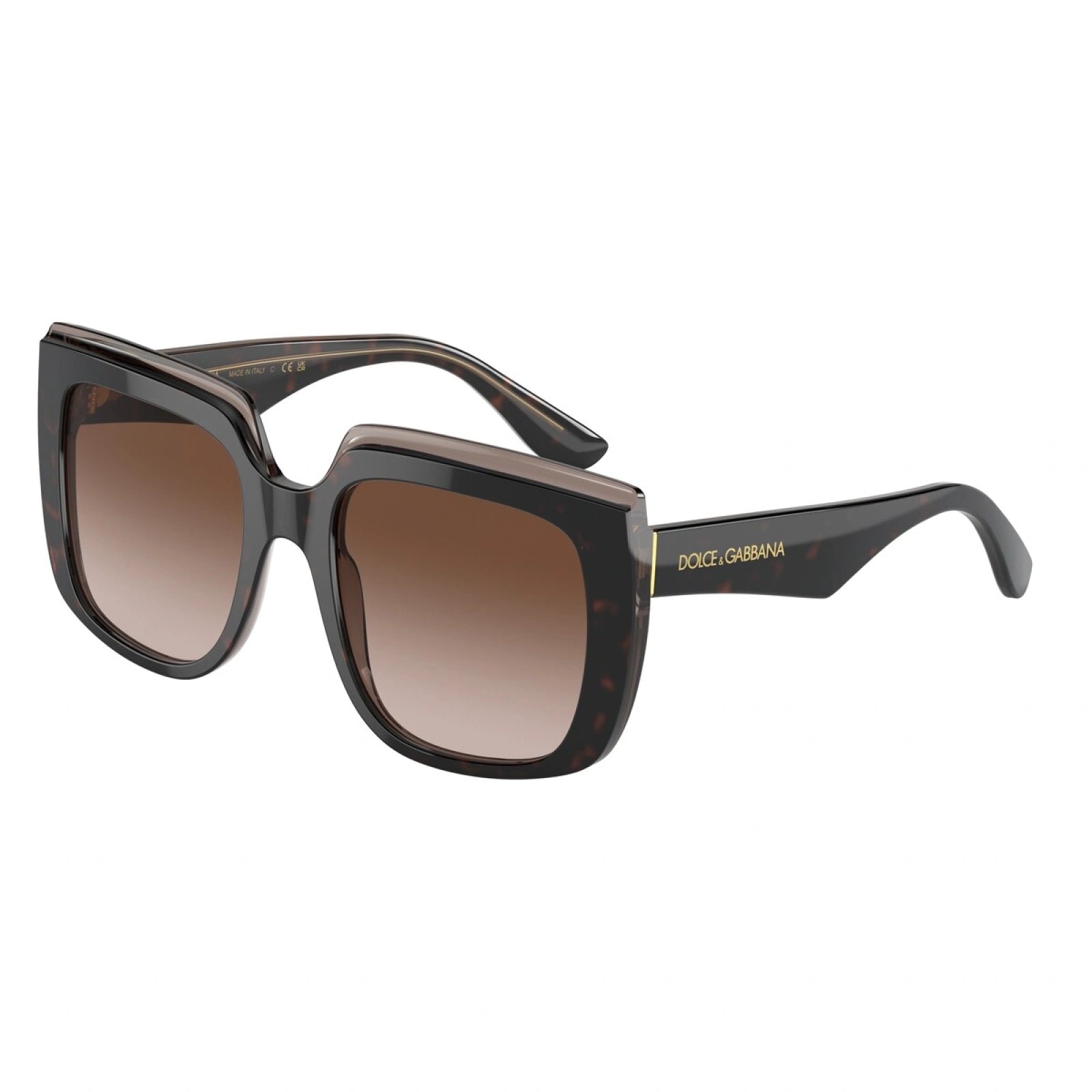 DOLCE & GABBANA DG 4414 - 502/13 AVANA SU MARRONE TRASPARENTE | OCCHIALE DA SOLE DONNA