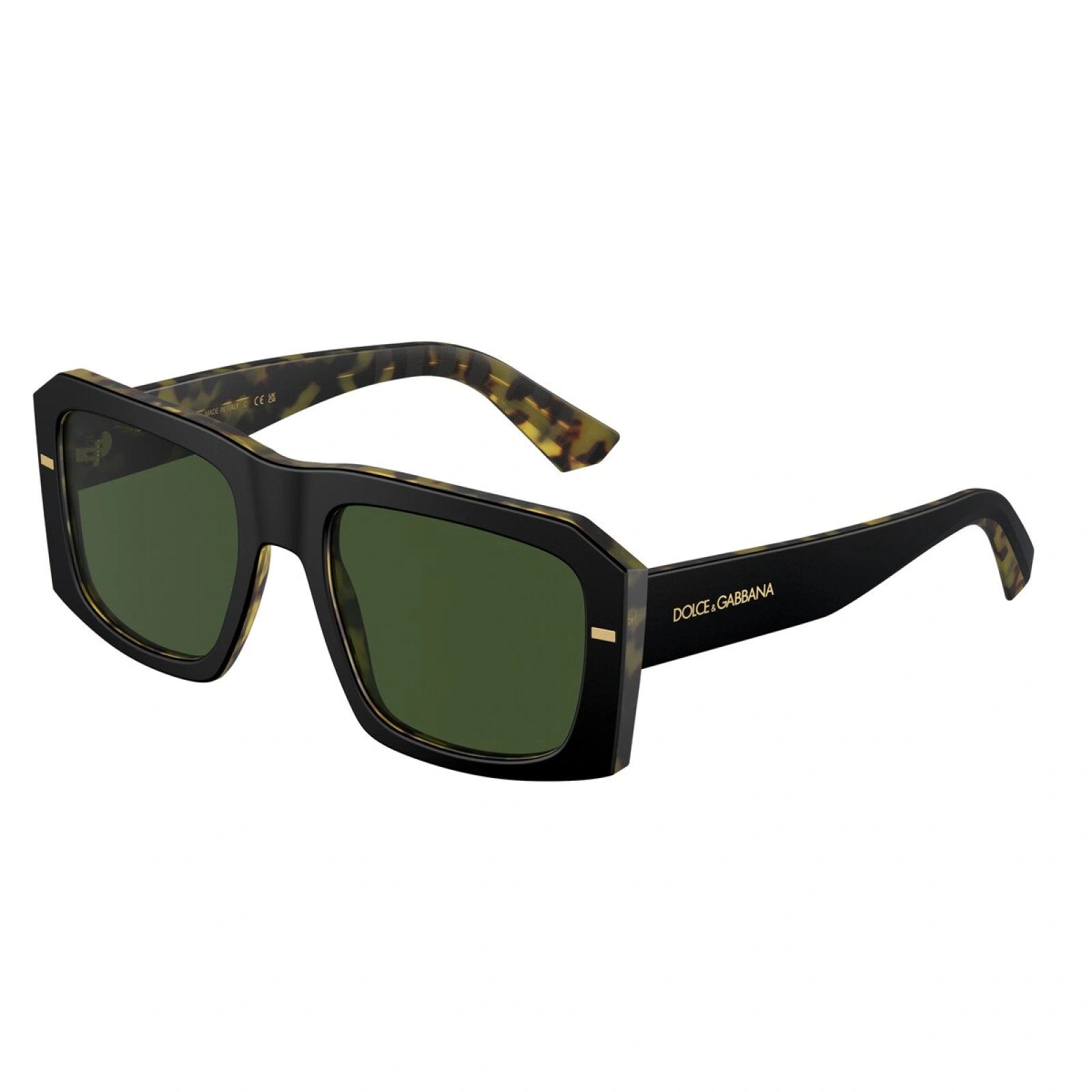 DOLCE & GABBANA DG 4430 - 340471 NERO OPACO SU AVANA GIALLA | OCCHIALE DA SOLE UOMO