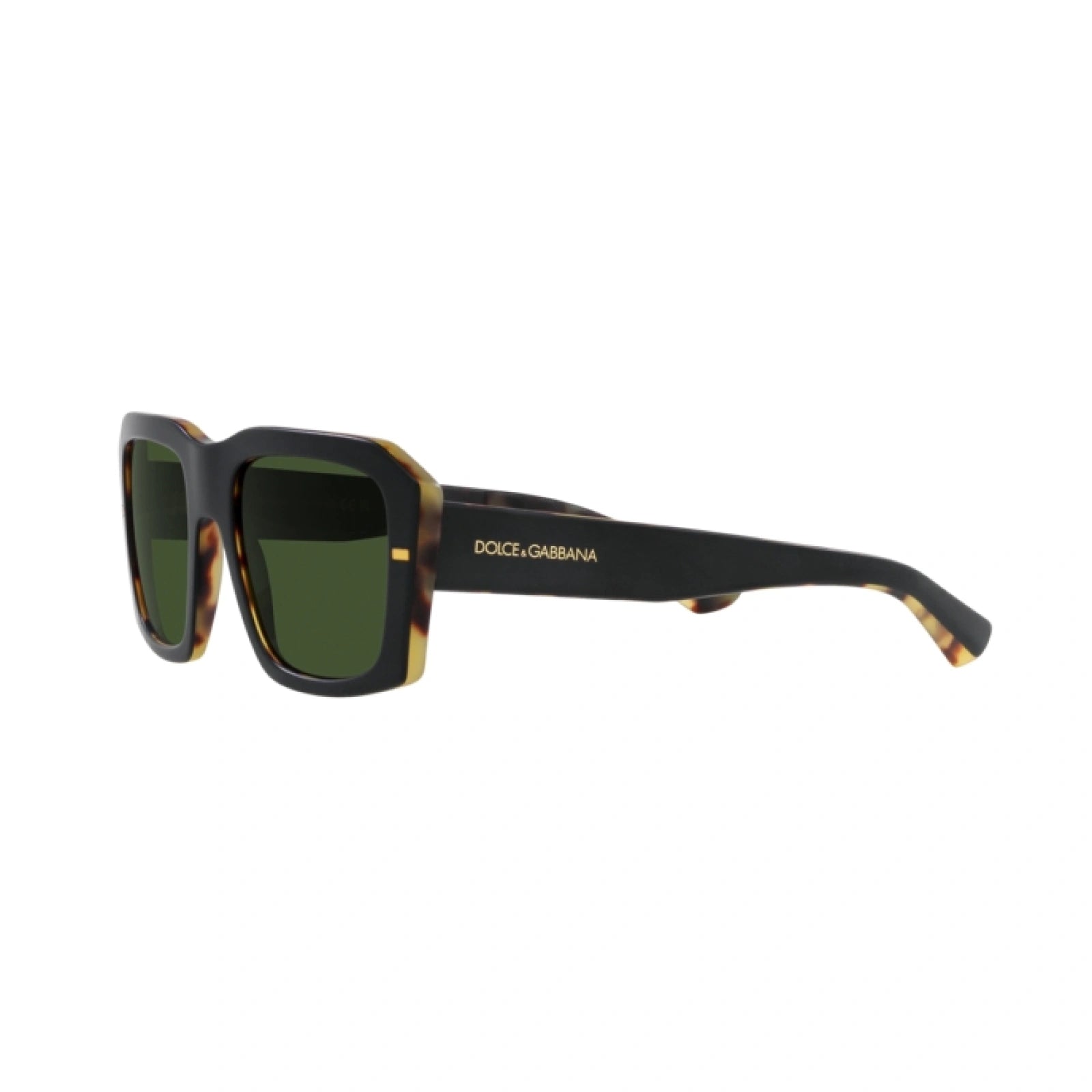 DOLCE & GABBANA DG 4430 - 340471 NERO OPACO SU AVANA GIALLA | OCCHIALE DA SOLE UOMO