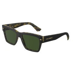 DOLCE & GABBANA DG 4431 - 340471 NERO OPACO SU AVANA GIALLA | OCCHIALE DA SOLE UOMO CALIBRO 55