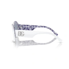 DOLCE & GABBANA DG 4448 - 337155 MAIOLICA BIANCA SU BLU | OCCHIALE DA SOLE DONNA CALIBRO 51