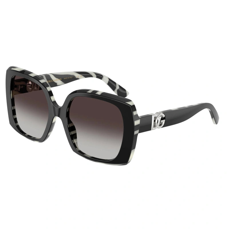 DOLCE & GABBANA - 33728G NERO SU ZEBRA | OCCHIALE DA SOLE DONNA - DG 4475 CALIBRO 56