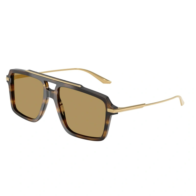 DOLCE & GABBANA - 344673 OCRA STRIATO | OCCHIALE DA SOLE UOMO - DG 4477 CALIBRO 56