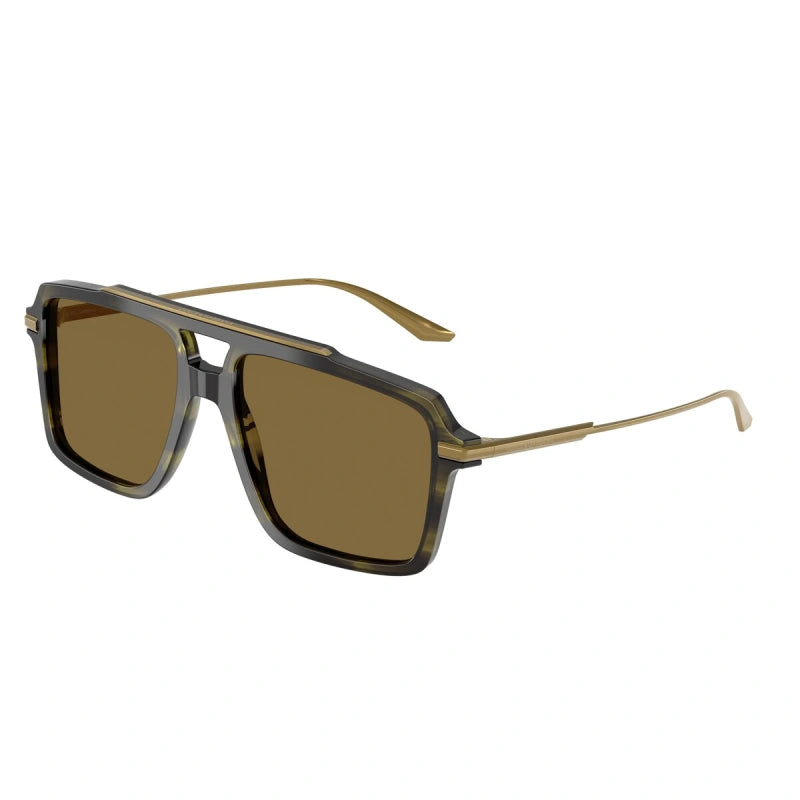 DOLCE & GABBANA - 3447S7 OLIVA STRIATA | OCCHIALE DA SOLE UOMO - DG 4477 CALIBRO 56