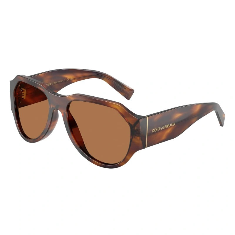 DOLCE & GABBANA - 306373 MARRONE STRIATO | OCCHIALE DA SOLE UOMO - DG 4504 CALIBRO 58