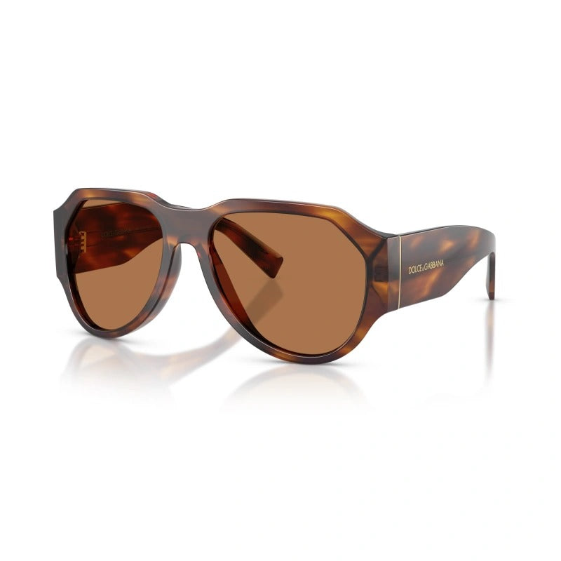 DOLCE & GABBANA - 306373 MARRONE STRIATO | OCCHIALE DA SOLE UOMO - DG 4504 CALIBRO 58
