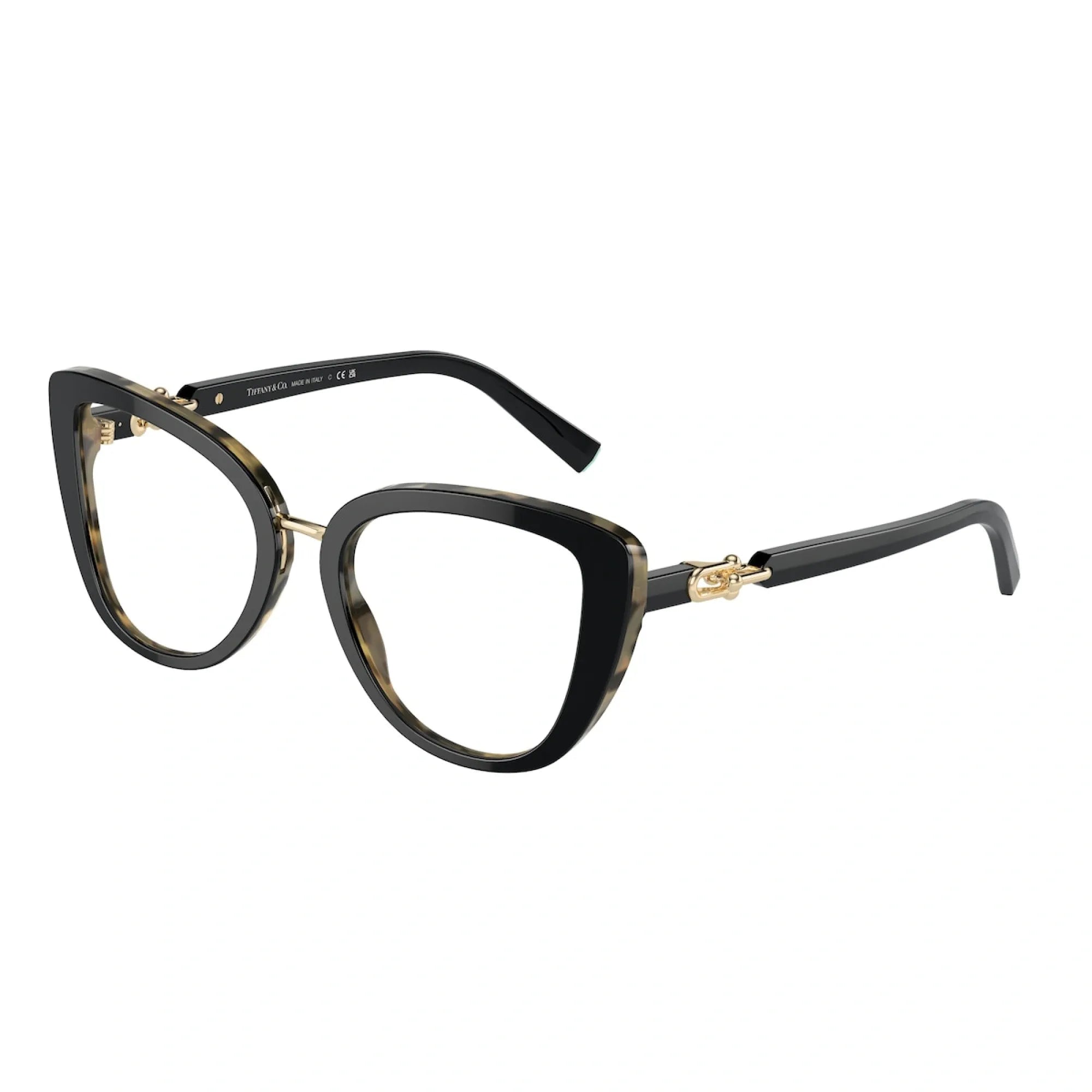 TIFFANY TF 2242 - 8256 NERO SU AVANA GIALLO | OCCHIALE DA VISTA DONNA | CALIBRO 52