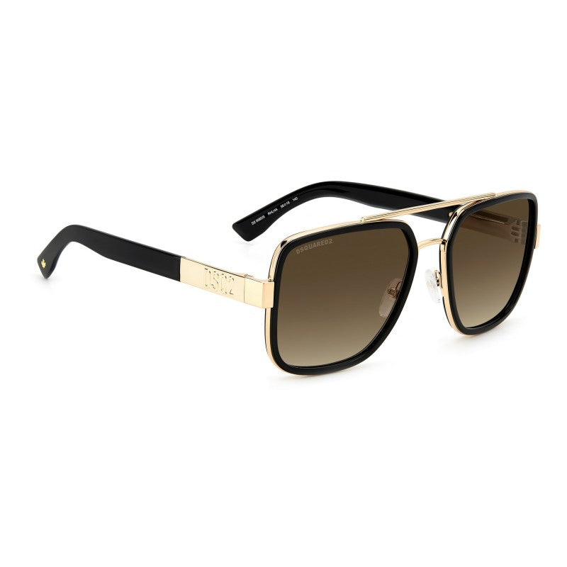 OCCHIALE DA SOLE UOMO | DSQUARED2 D2 0060/S - RHL HA ORO NERO - CALIBRO 58