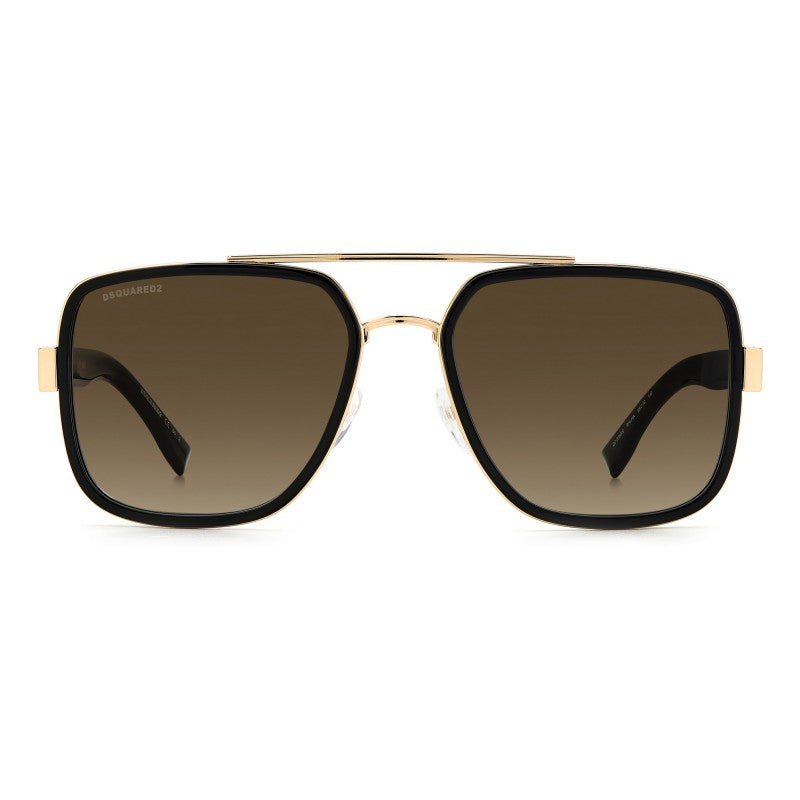 OCCHIALE DA SOLE UOMO | DSQUARED2 D2 0060/S - RHL HA ORO NERO - CALIBRO 58