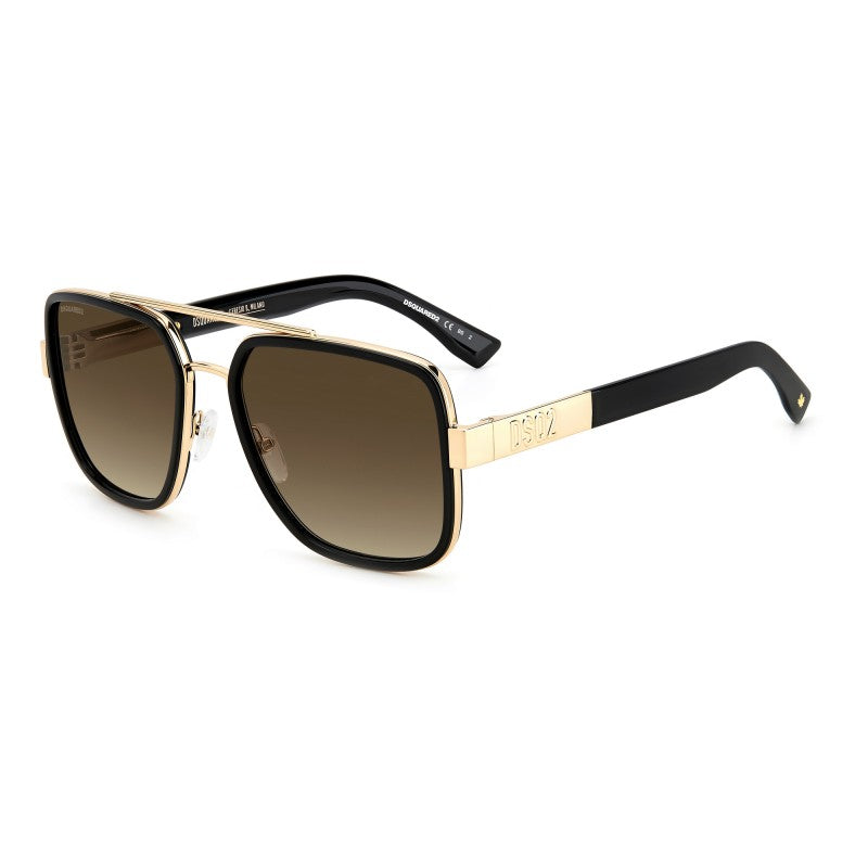 OCCHIALE DA SOLE UOMO | DSQUARED2 D2 0060/S - RHL HA ORO NERO - CALIBRO 58