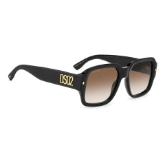 DSQUARED2 D2 0106/S - 807 HA NERO | OCCHIALE DA SOLE UOMO CALIBRO 54