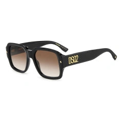DSQUARED2 D2 0106/S - 807 HA NERO | OCCHIALE DA SOLE UOMO CALIBRO 54
