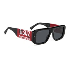 DSQUARED2 D2 0107/S - OIT IR NERO ROSSO | OCCHIALE DA SOLE UOMO CALIBRO 54