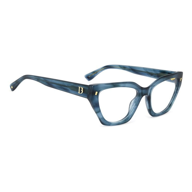 OCCHIALE DA VISTA DONNA | DSQUARED2 D2 0117 - 38I CORNO BLU - CALIBRO 53
