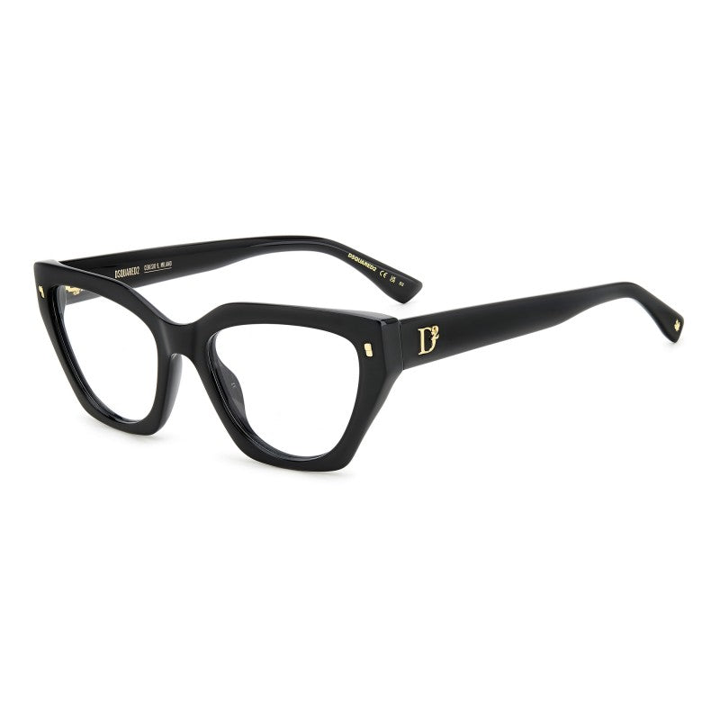 OCCHIALE DA VISTA DONNA | DSQUARED2 D2 0117 - 807 NERO - CALIBRO 53