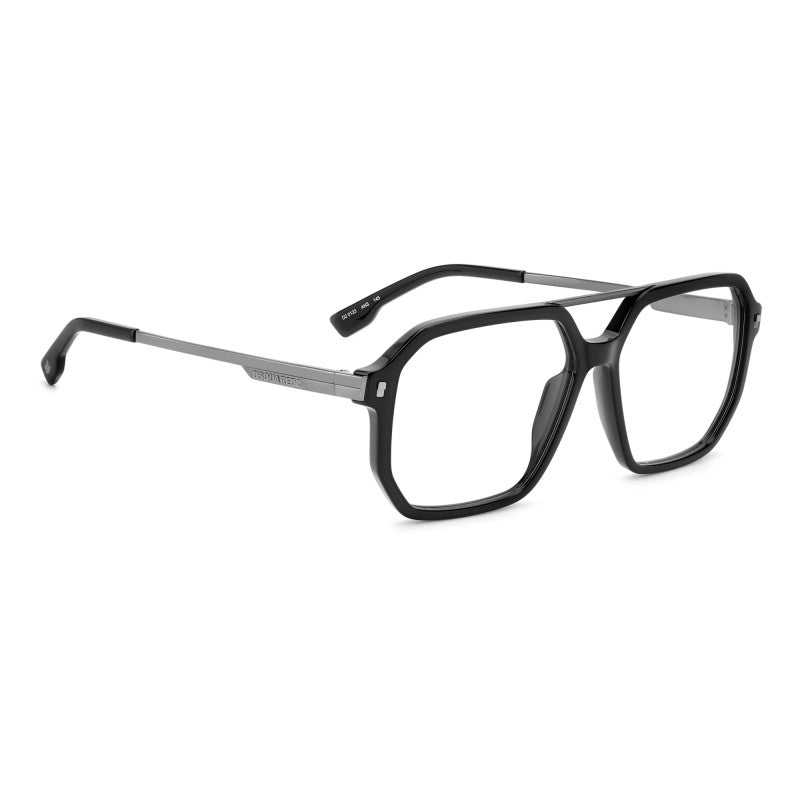 OCCHIALE DA VISTA UOMO | DSQUARED2 D2 0123 - ANS RUTENIO NERO SCURO - CALIBRO 56