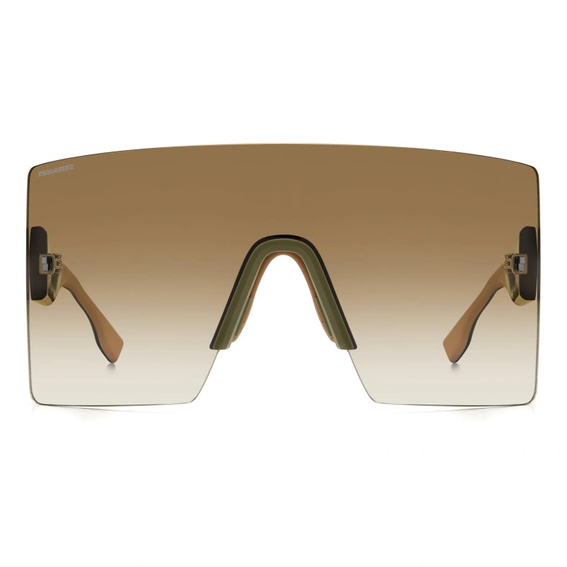 DSQUARED2 - XL7 86 VERDE MARRONE | OCCHIALE DA SOLE UOMO - D2 0126/S CALIBRO UNICO