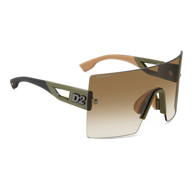 DSQUARED2 - XL7 86 VERDE MARRONE | OCCHIALE DA SOLE UOMO - D2 0126/S CALIBRO UNICO