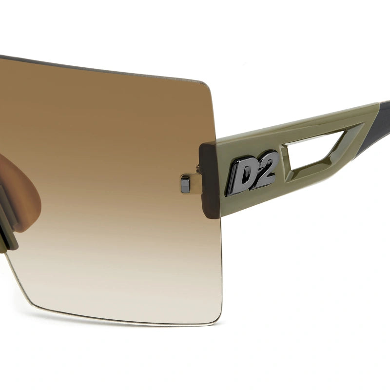 DSQUARED2 - XL7 86 VERDE MARRONE | OCCHIALE DA SOLE UOMO - D2 0126/S CALIBRO UNICO