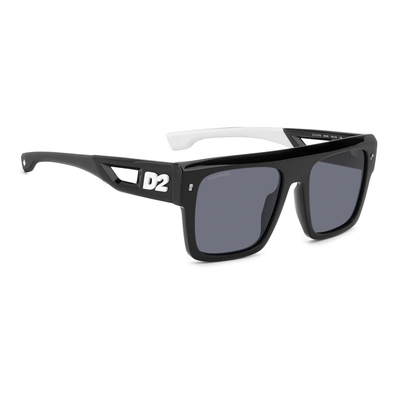 DSQUARED2 - 80S IR NERO BIANCO | OCCHIALE DA SOLE UOMO - D2 0127/S CALIBRO 56