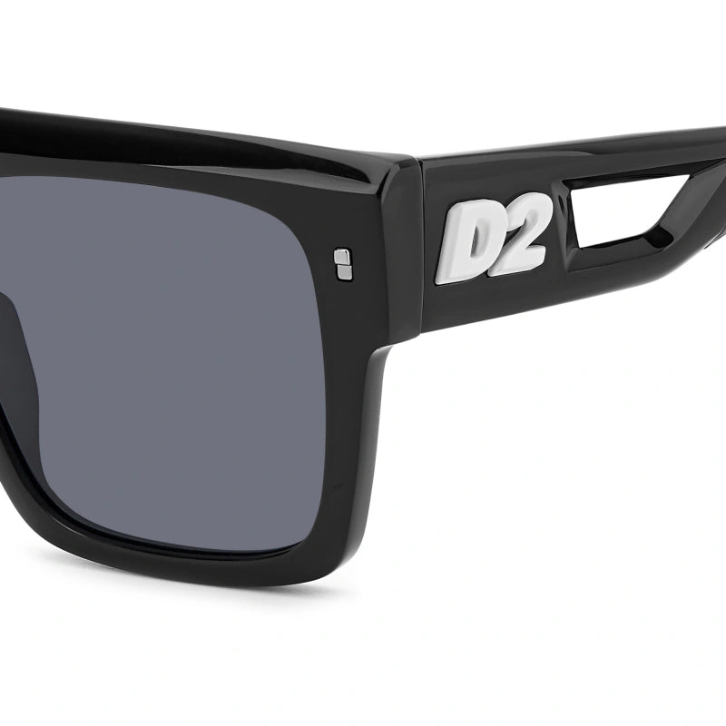 DSQUARED2 - 80S IR NERO BIANCO | OCCHIALE DA SOLE UOMO - D2 0127/S CALIBRO 56