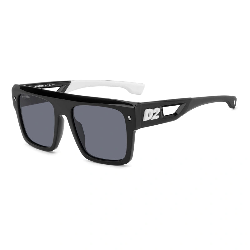 DSQUARED2 - 80S IR NERO BIANCO | OCCHIALE DA SOLE UOMO - D2 0127/S CALIBRO 56