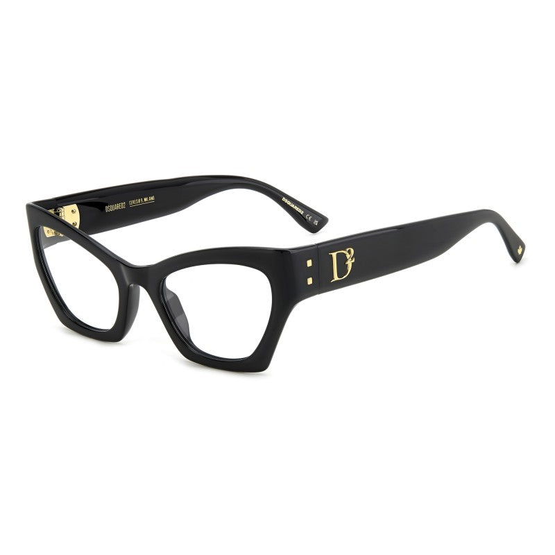 OCCHIALE DA VISTA DONNA | DSQUARED2 D2 0133 - 807 NERO - CALIBRO 53