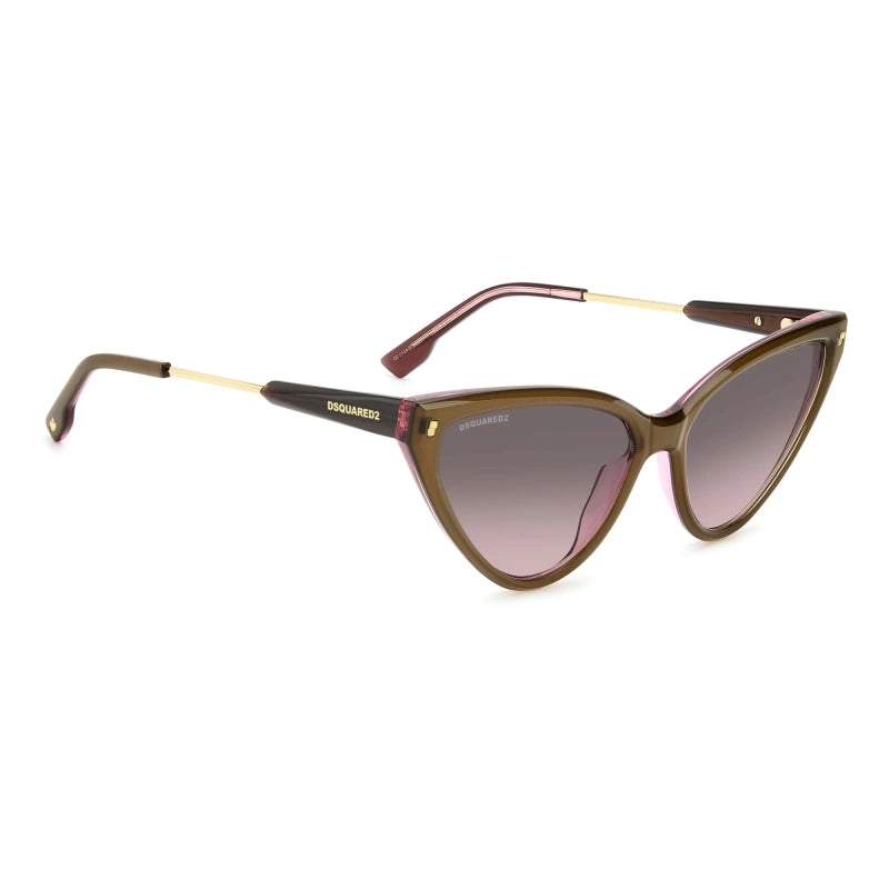 DSQUARED2 - HKL M2 MARRONE METALLIZZATO | OCCHIALE DA SOLE DONNA - D2 0134/S CALIBRO 58