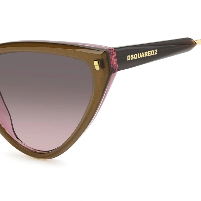 DSQUARED2 - HKL M2 MARRONE METALLIZZATO | OCCHIALE DA SOLE DONNA - D2 0134/S CALIBRO 58
