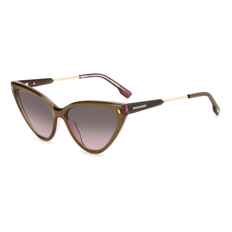 DSQUARED2 - HKL M2 MARRONE METALLIZZATO | OCCHIALE DA SOLE DONNA - D2 0134/S CALIBRO 58