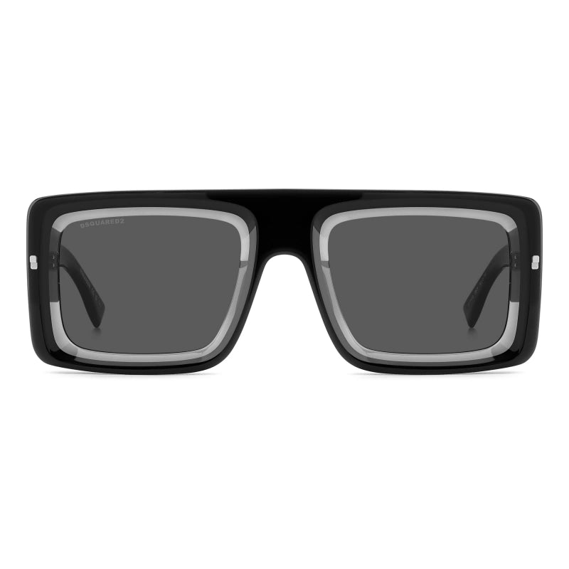 DSQUARED2 - 08A IR GRIGIO NERO | OCCHIALE DA SOLE UOMO - D2 0141/S CALIBRO UNICO