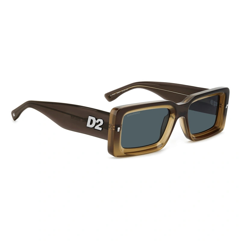 DSQUARED2 - 9EN KU MARRONE OCRA | OCCHIALE DA SOLE UOMO - D2 0142/S CALIBRO UNICO