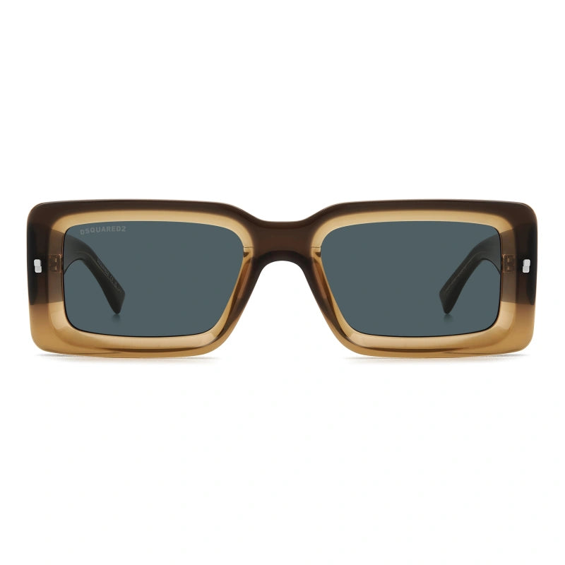 DSQUARED2 - 9EN KU MARRONE OCRA | OCCHIALE DA SOLE UOMO - D2 0142/S CALIBRO UNICO