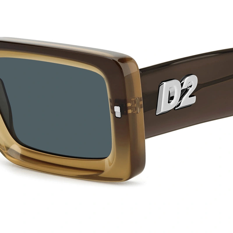 DSQUARED2 - 9EN KU MARRONE OCRA | OCCHIALE DA SOLE UOMO - D2 0142/S CALIBRO UNICO