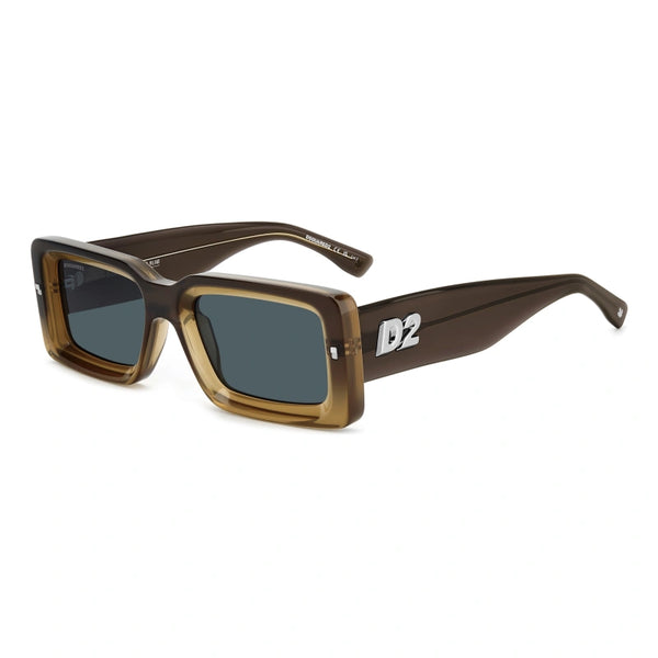 DSQUARED2 - 9EN KU MARRONE OCRA | OCCHIALE DA SOLE UOMO - D2 0142/S CALIBRO UNICO
