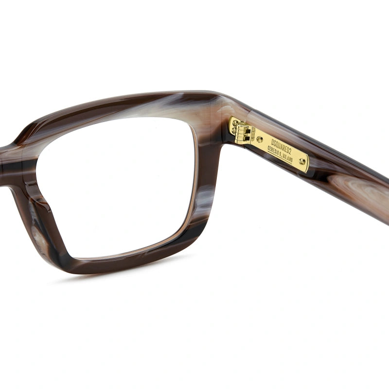 DSQUARED2 - EX4 CORNO MARRONE | OCCHIALE DA VISTA UOMO - D2 0144 CALIBRO UNICO