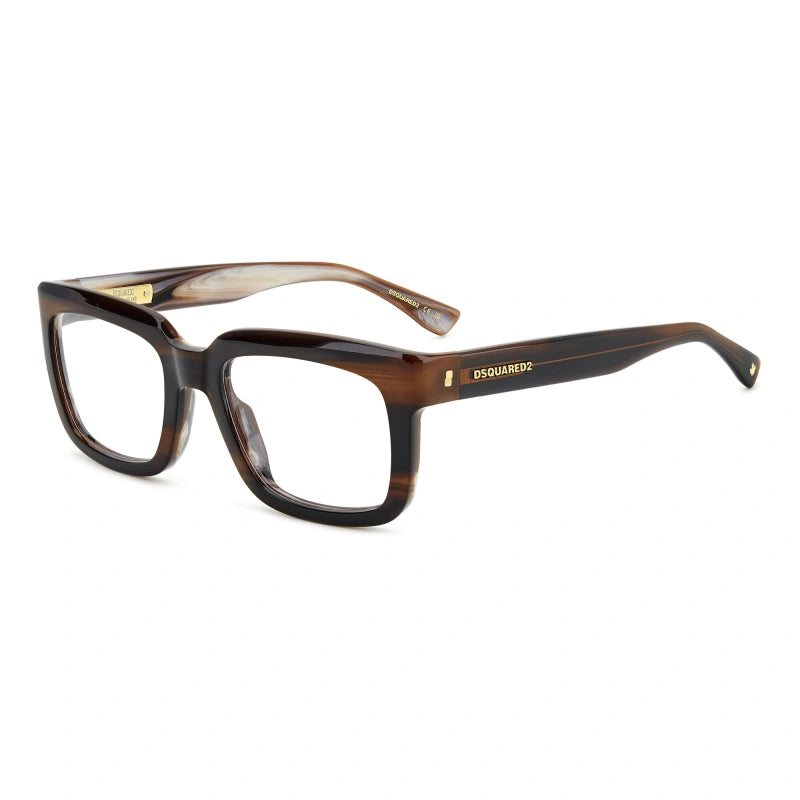 DSQUARED2 - EX4 CORNO MARRONE | OCCHIALE DA VISTA UOMO - D2 0144 CALIBRO UNICO