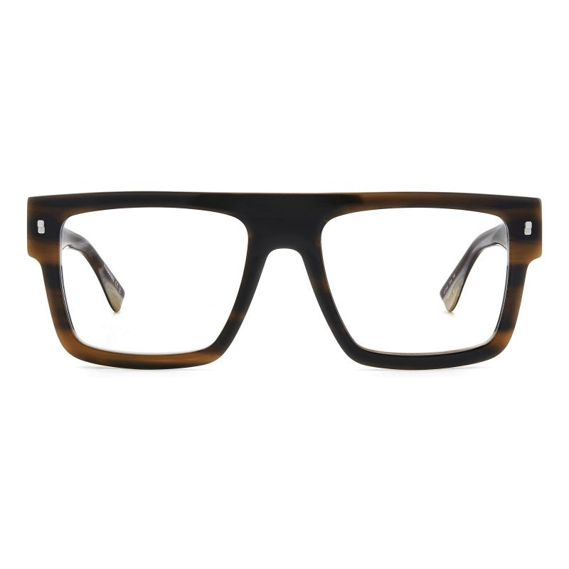 OCCHIALE DA VISTA UOMO | DSQUARED2 D2 0147 - EX4 CORNO MARRONE - CALIBRO 54