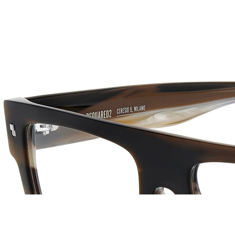 OCCHIALE DA VISTA UOMO | DSQUARED2 D2 0147 - EX4 CORNO MARRONE - CALIBRO 54