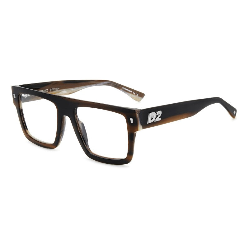 OCCHIALE DA VISTA UOMO | DSQUARED2 D2 0147 - EX4 CORNO MARRONE - CALIBRO 54