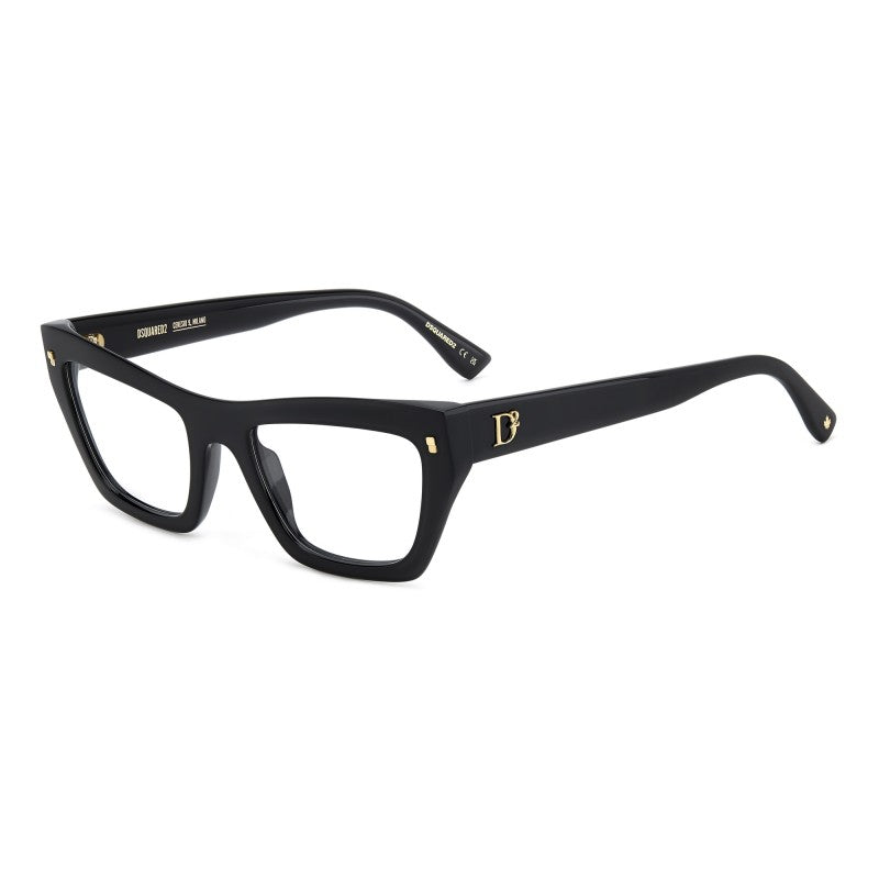 OCCHIALE DA VISTA DONNA | DSQUARED2 D2 0153 - 807 NERO - CALIBRO 52