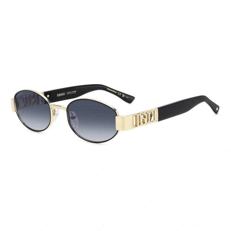 DSQUARED2 - 0NZ/08 ORO OPACO NERO | OCCHIALE DA SOLE UOMO - D2 0155/S CALIBRO 53
