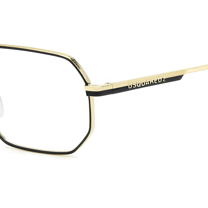 DSQUARED2 - 0NZ ORO OPACO NERO | OCCHIALE DA VISTA UOMO - D2 0158 CALIBRO 56