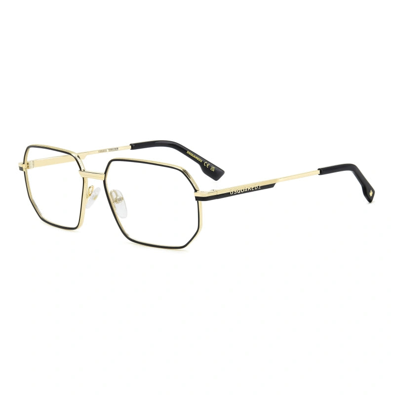 DSQUARED2 - 0NZ ORO OPACO NERO | OCCHIALE DA VISTA UOMO - D2 0158 CALIBRO 56