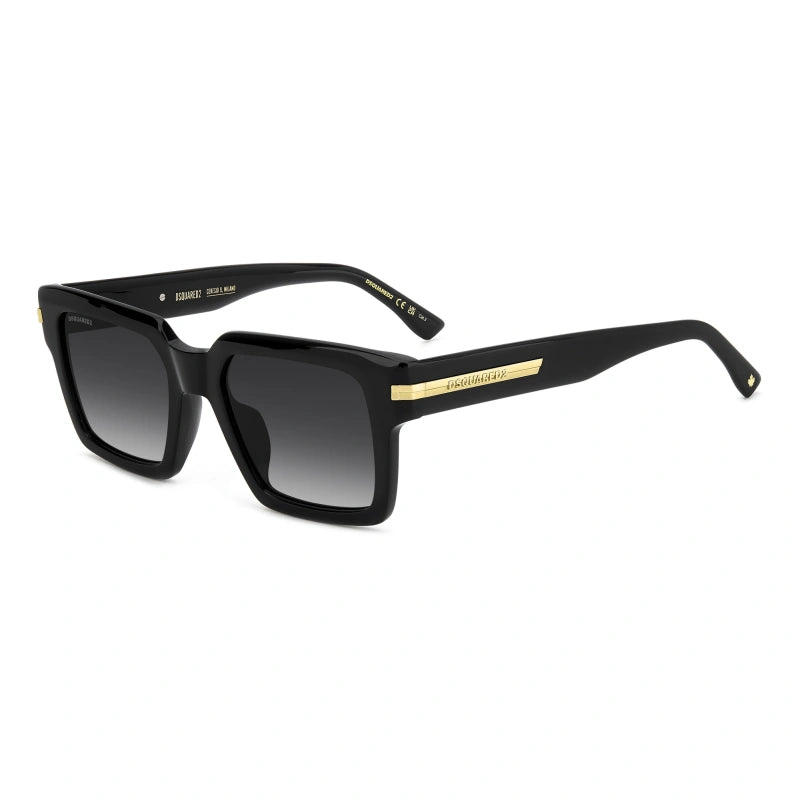 DSQUARED2 - 807/9O NERO | OCCHIALE DA SOLE UOMO - D2 0161/G/S CALIBRO 52