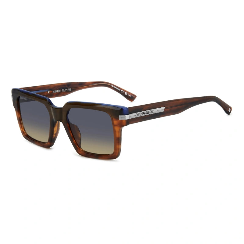 DSQUARED2 - EX4/IE CORNO MARRONE | OCCHIALE DA SOLE UOMO - D2 0161/G/S CALIBRO 52