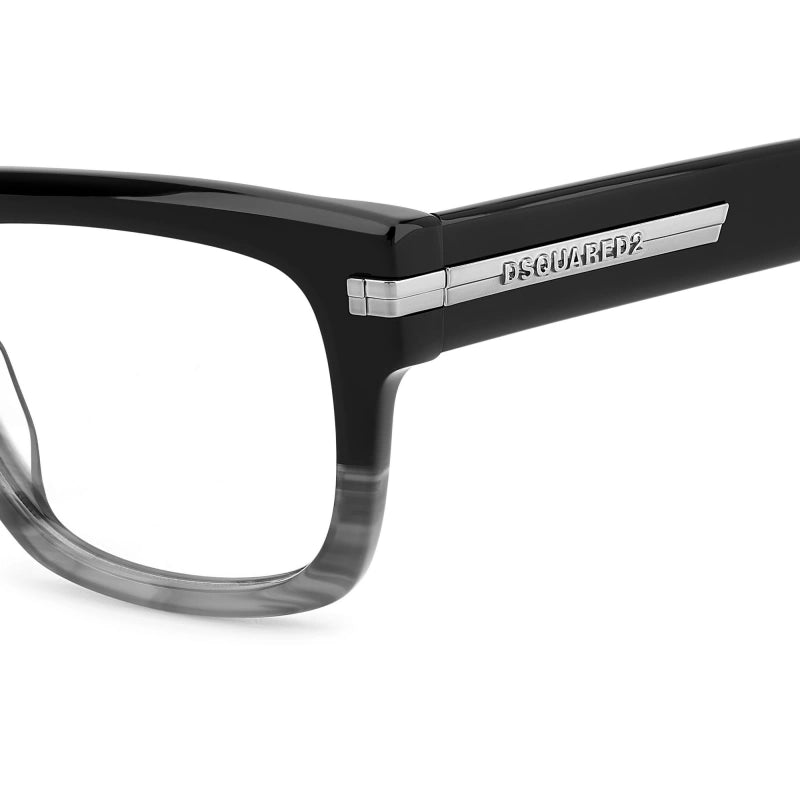 DSQUARED2 - XOW CORNO GRIGIO NERO | OCCHIALE DA VISTA UOMO - D2 0163 CALIBRO 54
