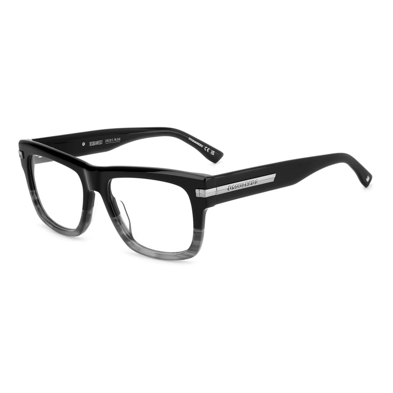 DSQUARED2 - XOW CORNO GRIGIO NERO | OCCHIALE DA VISTA UOMO - D2 0163 CALIBRO 54